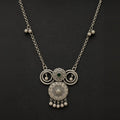 Desi Diva Oxidized Twin-Circle Green Necklace