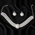 Oxidized Pearl Choker Set
