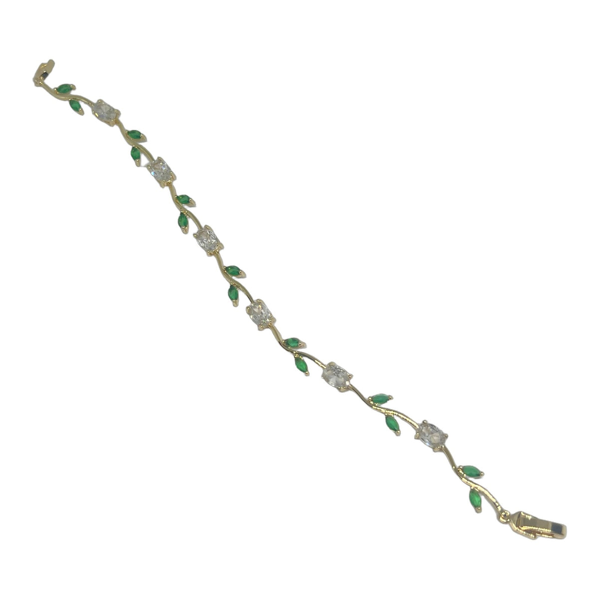 Dream Karigiri Tulip Bracelet Green & White — handmade bracelet by Dream Karigiri