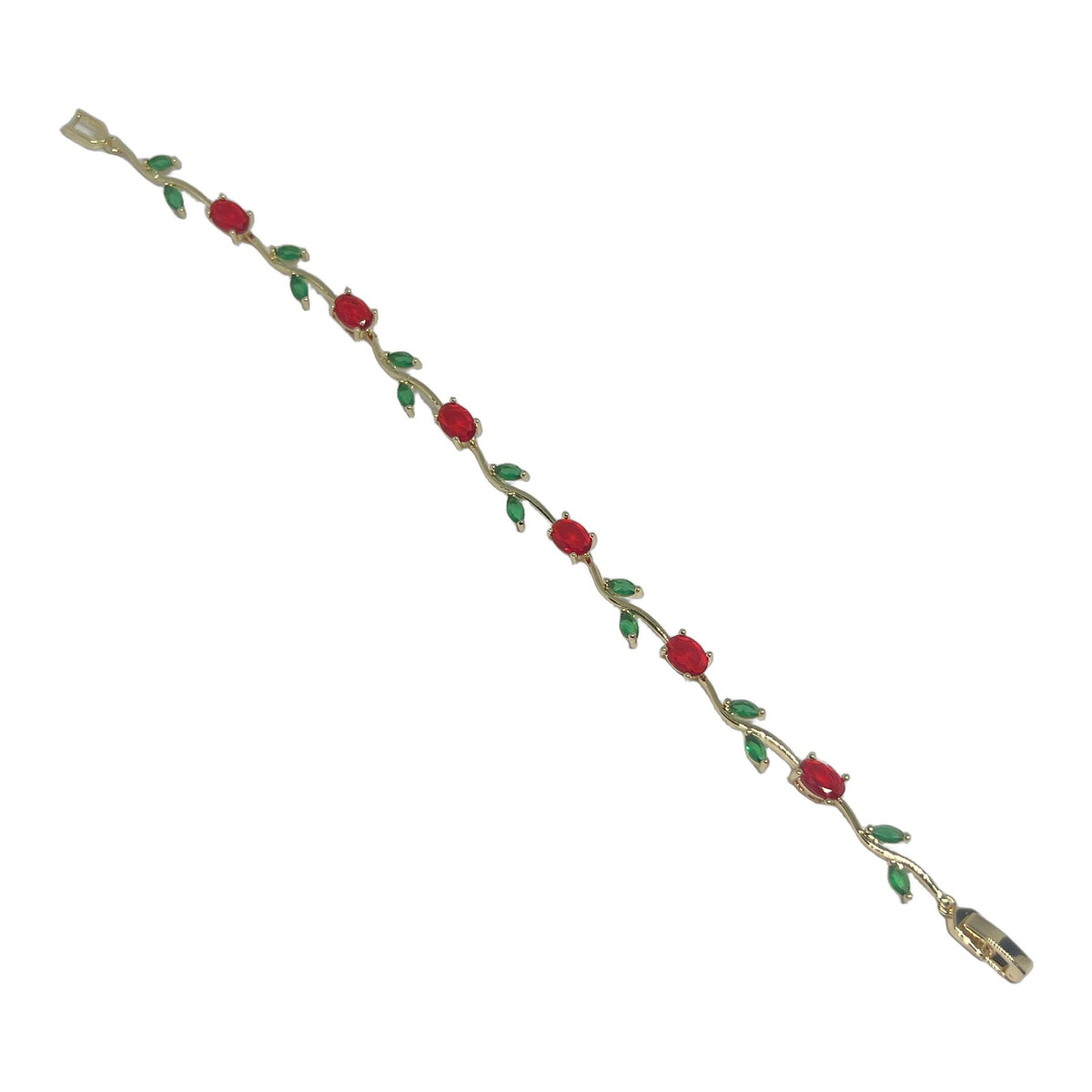 Dream Karigiri Tulip Bracelet Red & Green — handmade bracelet by Dream Karigiri