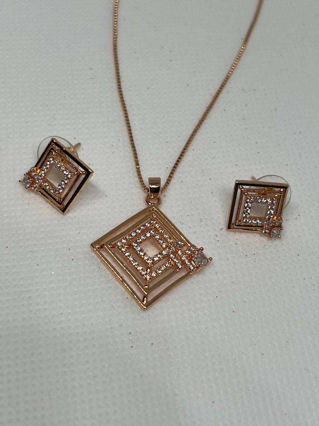 Dream Karigiri Square Rose Gold Pendant