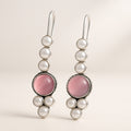 Blush Pink Stone & Pearl Drops