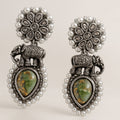 Gajraj Elephant & Stone Drop Earrings