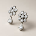 Clear Crystal Kundan Cluster Studs