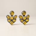 Citrine Yellow Cluster Studs