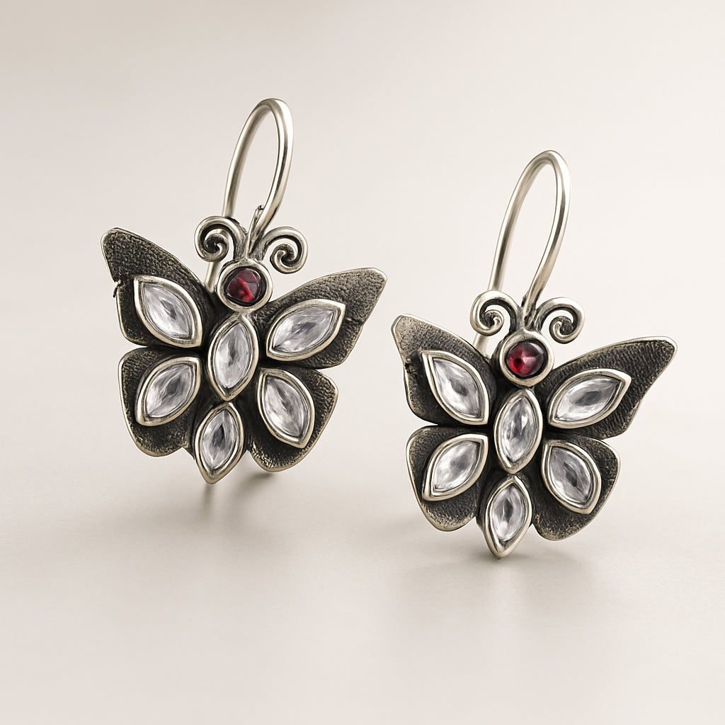 Titli Butterfly Kundan Earrings