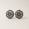 Silver Blossom Flower Studs