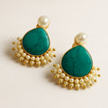 Golden Turquoise Drop Earrings