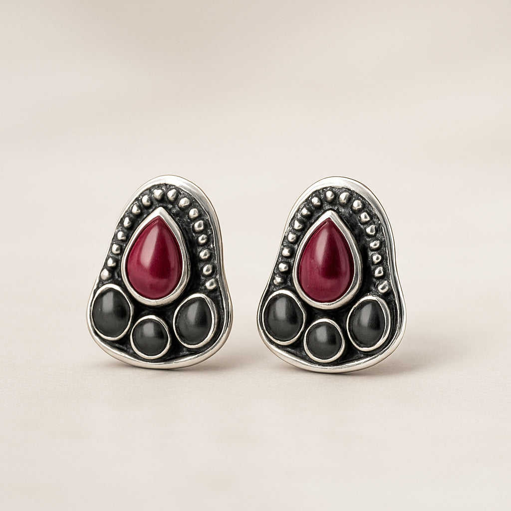 Ruby Drop Petite Studs
