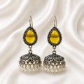 Haldi Yellow Teardrop Jhumkas